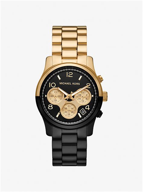 michael kors runway espresso watchit|michael kors runway two tone.